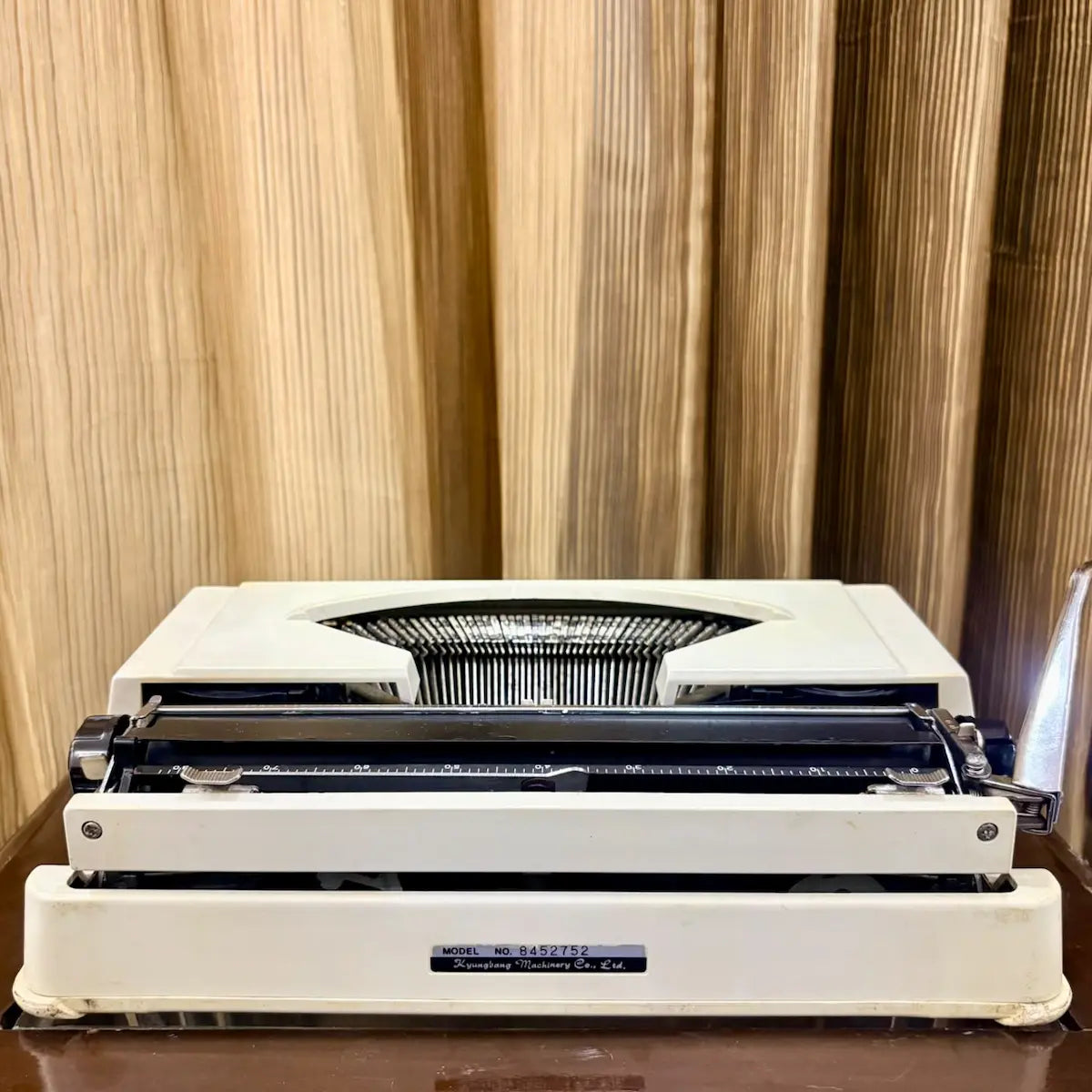 Clover 1200 TF manual typing machine, cream portable typewriter with black keys, vintage typewriter seller India