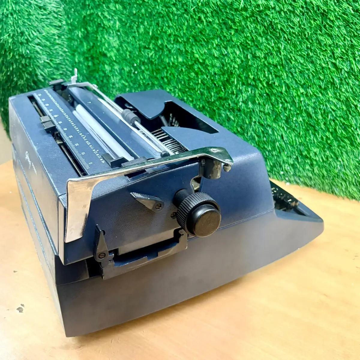 Punjabi Typewriter with Gurmukhi script keyboard, classic Godrej Prima mechanical typing machine