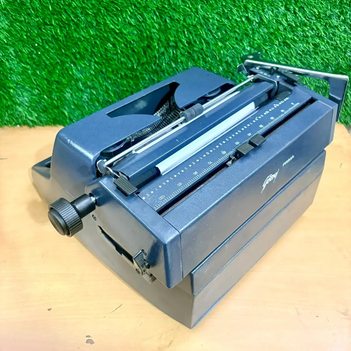 Godrej Prima Punjabi Typewriter with Foolscap carriage, offered by a specialist typewriter shop