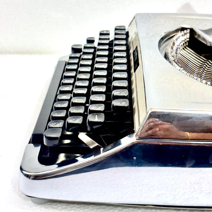 Brother 210 manual English typewriter seller in India offering custom mirror chrome finish for collectors