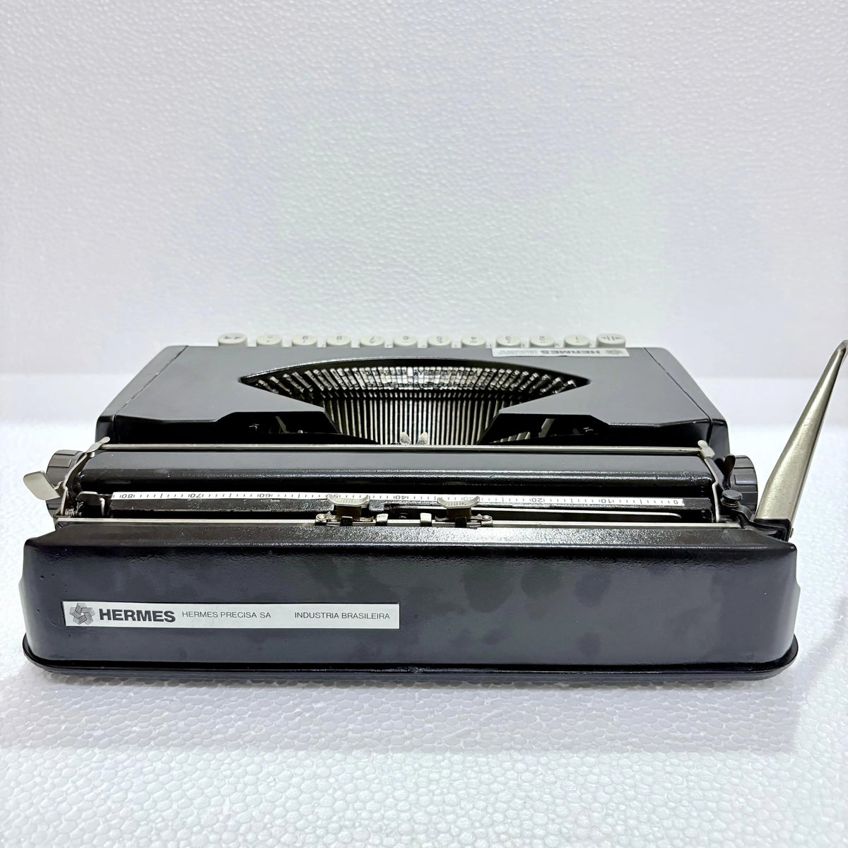 Hermes Baby Black Shadow black manual typewriter, classic portable writing machine, RR Typewriter Mart in India