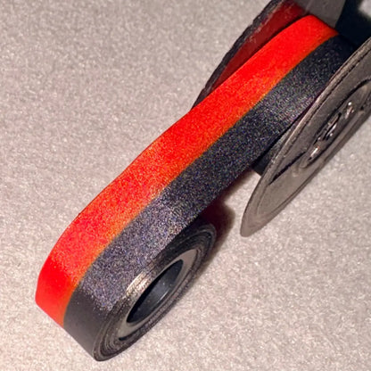 Silk Red & Black Typewriter Ribbon with Universal Spools – 8 Mtrs
