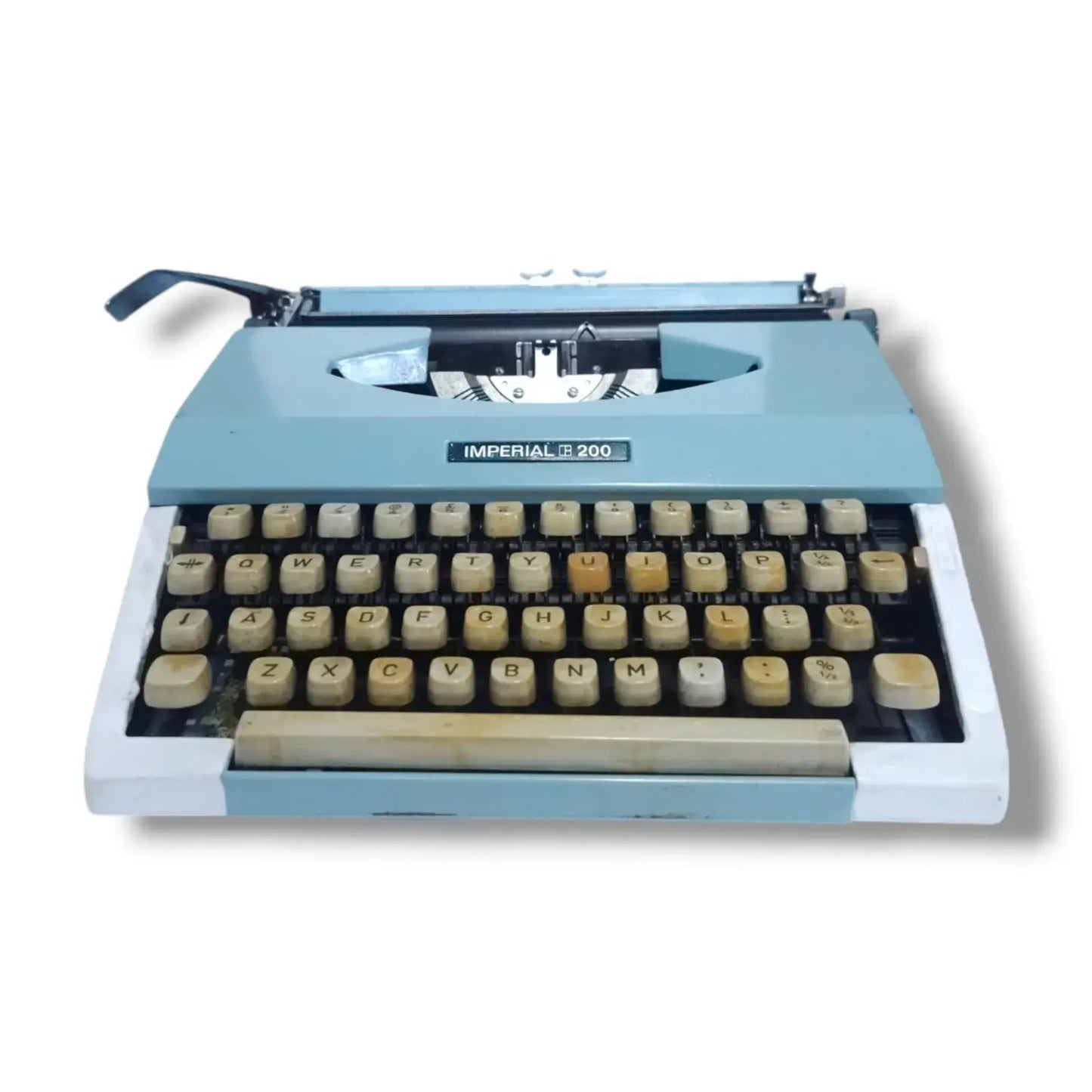 Imperial 200 imported typing machine front view manual English typewriter at RR Typewriter Mart