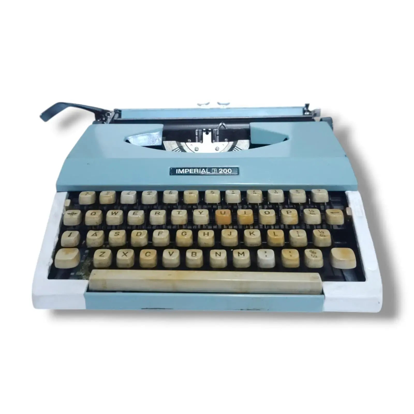 Imperial 200 imported typing machine front view manual English typewriter at RR Typewriter Mart