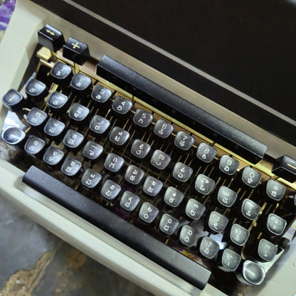 Close-up Kannada keyboard on Godrej Prima manual office typewriter