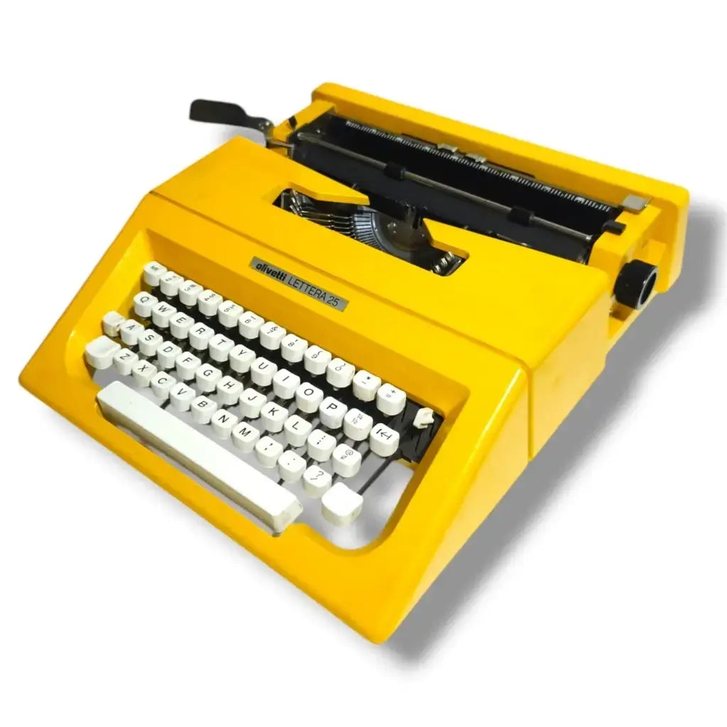 Yellow Gold Olivetti Typewriter – Stunning Vintage Design for Writers & Collectors | RR Typewriter Mart