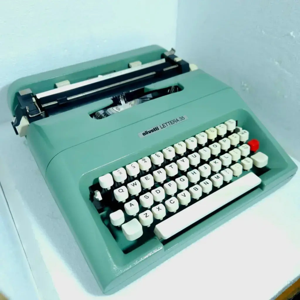 Buy Olivetti Lettera 35 British Green Typewriter Online India, Free Delivery and COD