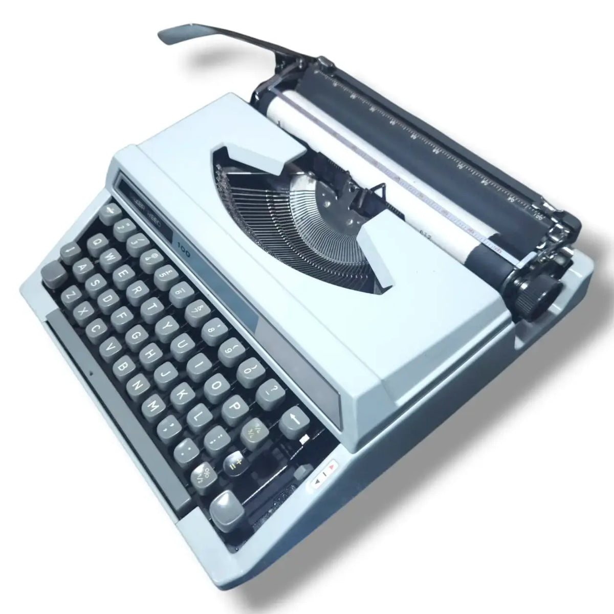 Portable Silver Reed typing machine with grey keys | Buy Japanese typewriter from typewriter store