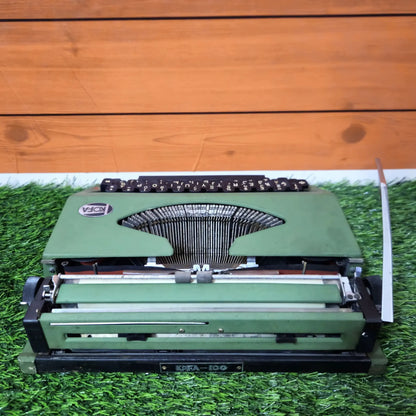 Rear view of KOFA 100 imported typing machine, brand new Taiwan typewriter at RR Typewriter Mart