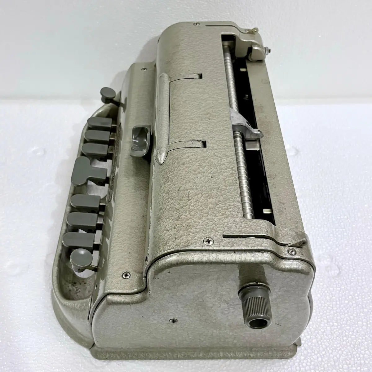 American Braille Typewriter with six primary keys, a space bar and manual embossing action for Braille paper from RR Typewriter Mart