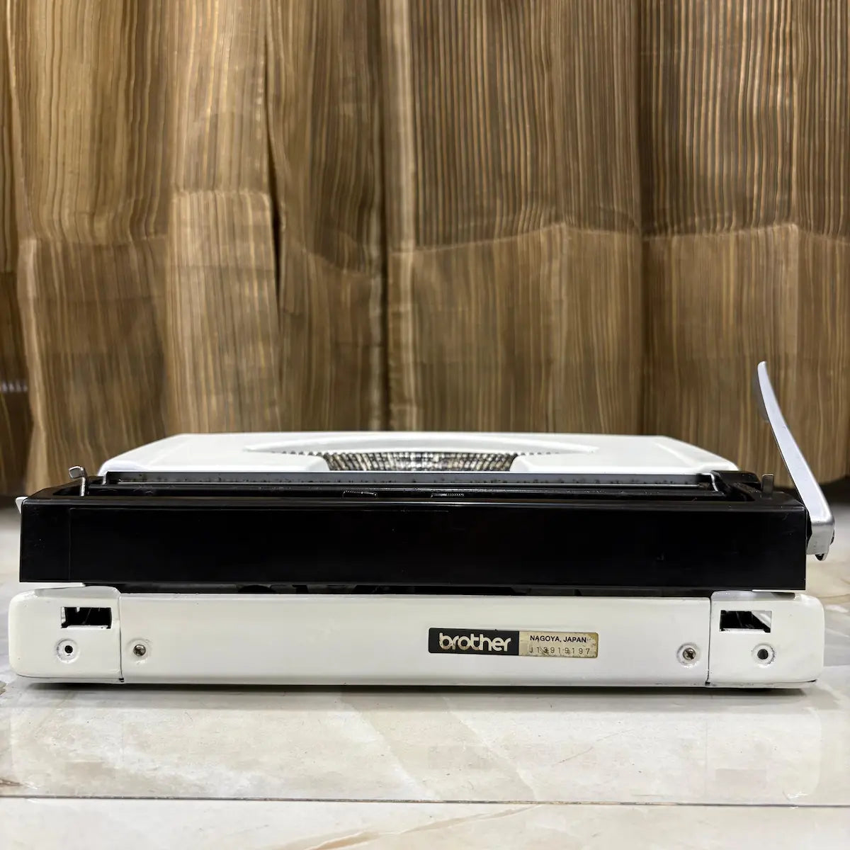 Brother 220 Deluxe Pearl White portable typewriter, classic manual mechanical typewriter supplied by RR Typewriter Mart in India