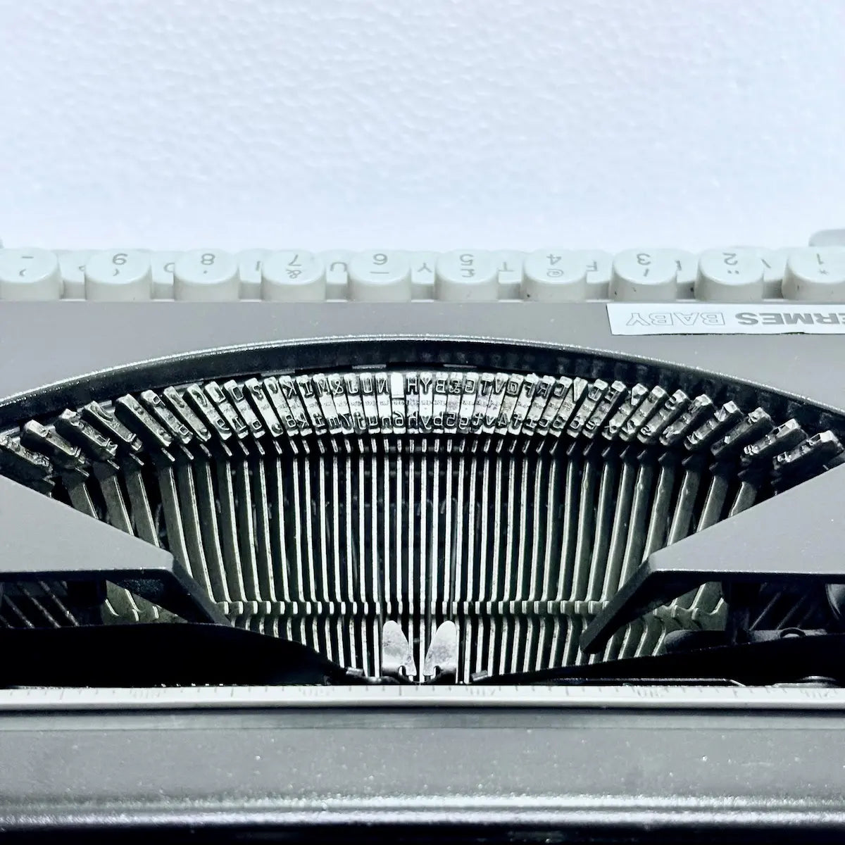 Hermes Baby Black Shadow manual portable typewriter, vintage English typing machine, RR Typewriter Mart online