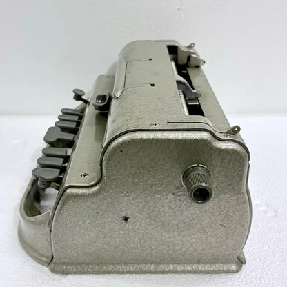 Perkins Braille Typewriter with a 40-cell line capacity and manual carriage return, professionally checked by RR Typewriter Mart