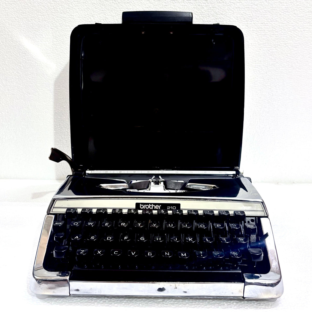 RR Typewriter Mart mirror chrome Brother 210 vintage typewriter for collectors and daily writers in India