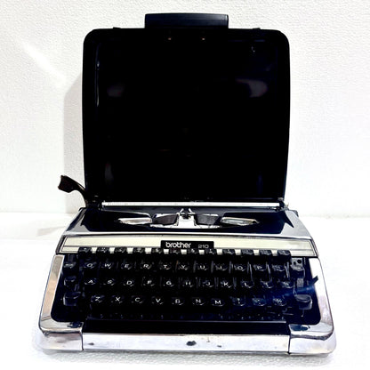 RR Typewriter Mart mirror chrome Brother 210 vintage typewriter for collectors and daily writers in India
