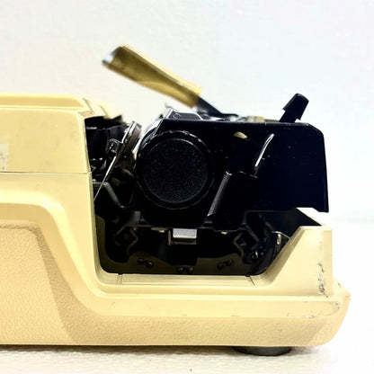 Brother 750TR Arabic typewriter by RR Typewriter Mart, featuring Arabic keyboard, cream finish and original carrying case for India