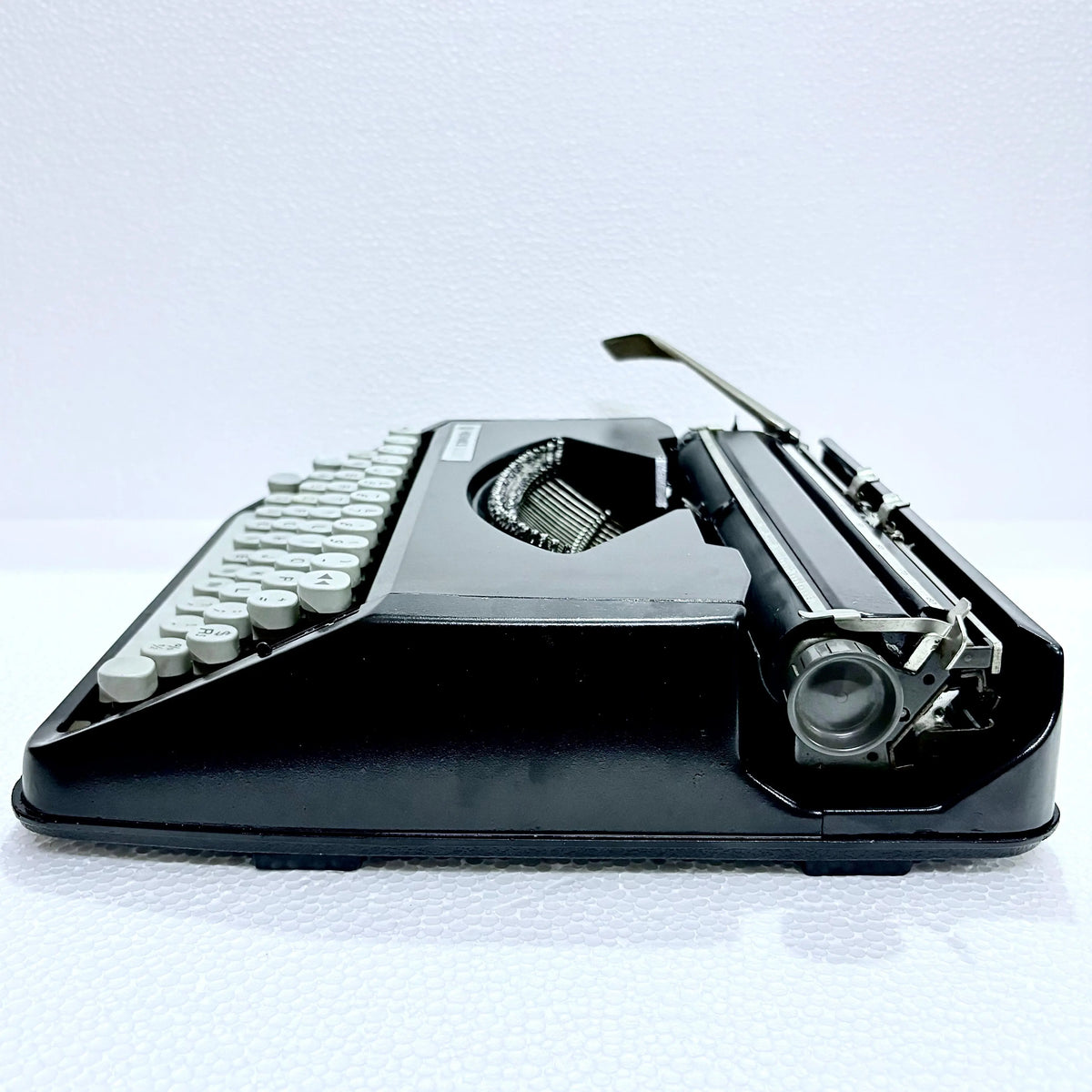 Hermes Baby Black Shadow typewriter, compact vintage manual English typing machine, RR Typewriter Mart in India