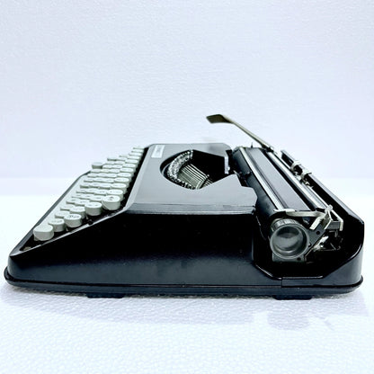 Hermes Baby Black Shadow typewriter, compact vintage manual English typing machine, RR Typewriter Mart in India