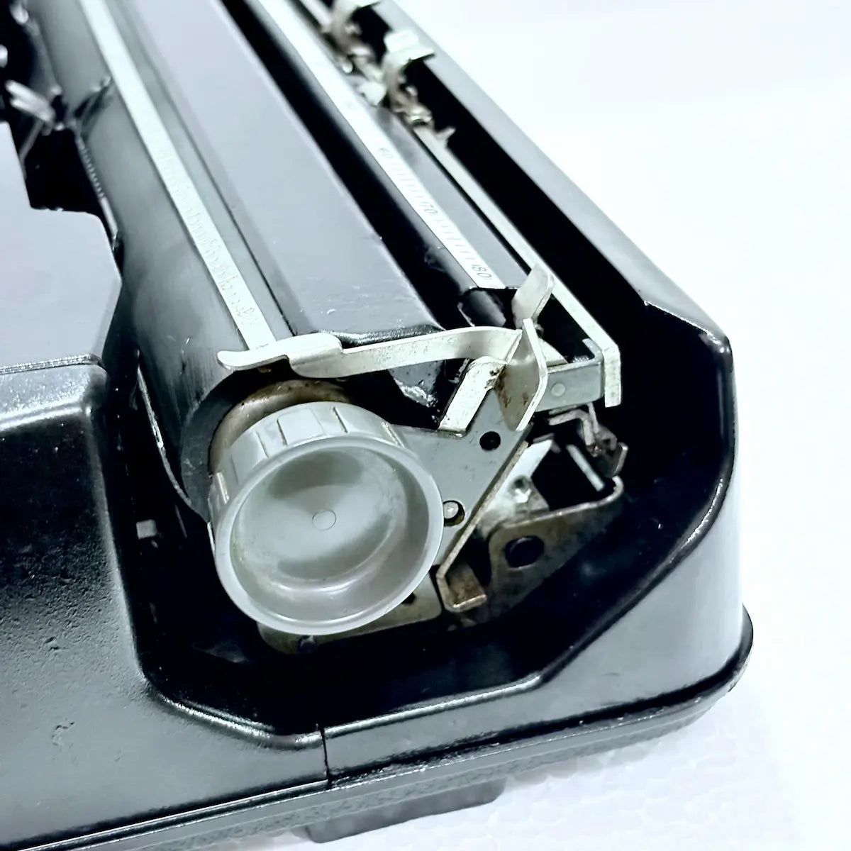 Black Hermes Baby Black Shadow typewriter, vintage portable typing machine, RR Typewriter Mart typing enthusiasts