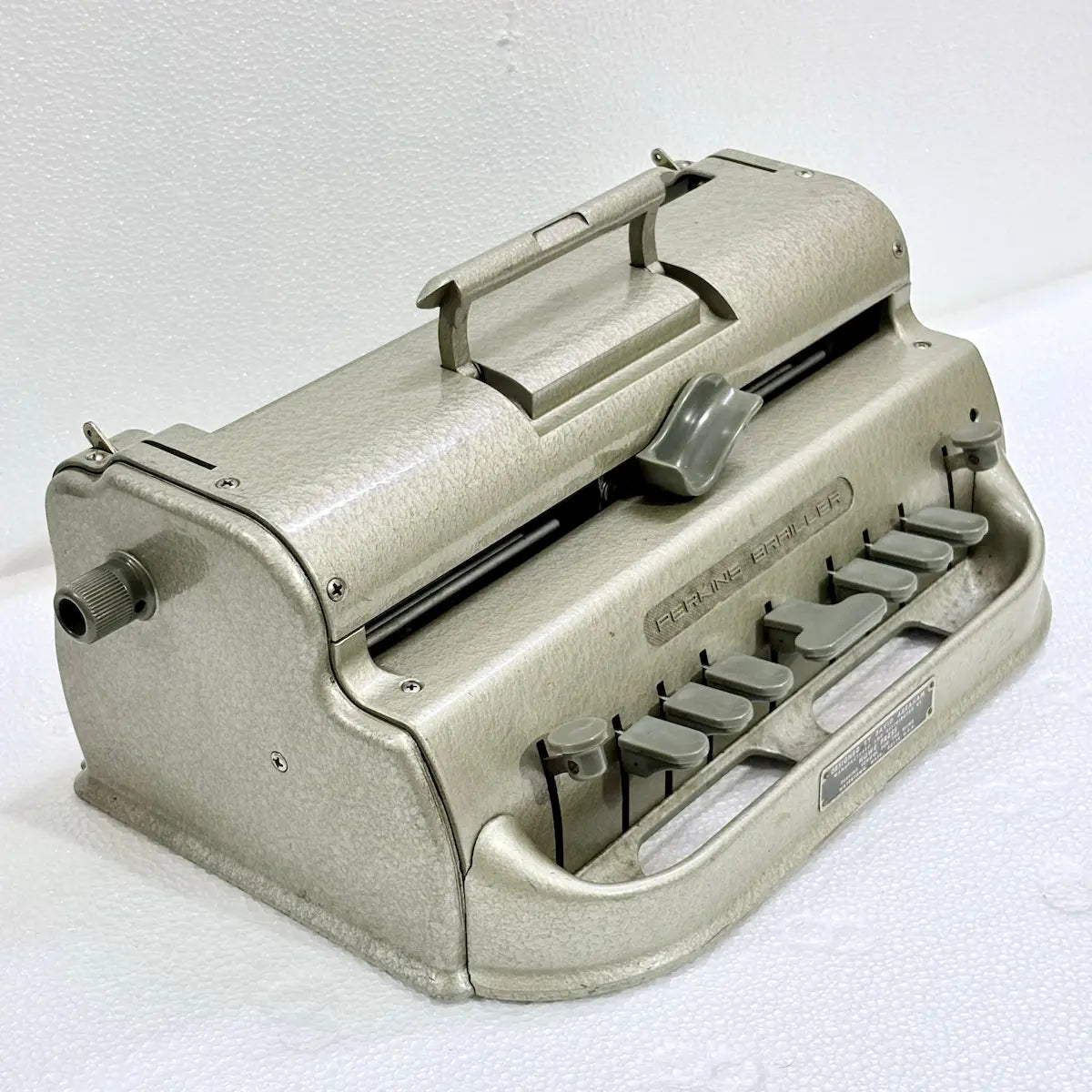 Perkins Braille Typewriter for schools and accessibility programmes, an original American import prepared for reliable use by RR Typewriter Mart