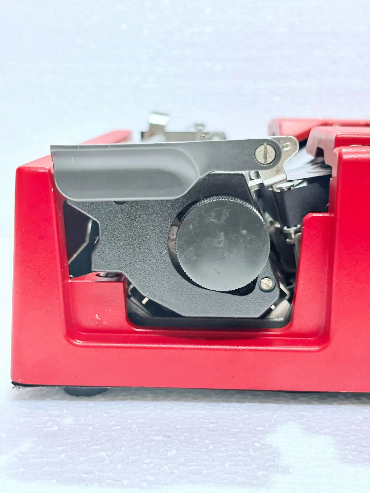 Olivetti Dora Carmine red English typewriter, classic portable writing machine, RR Typewriter Mart India online