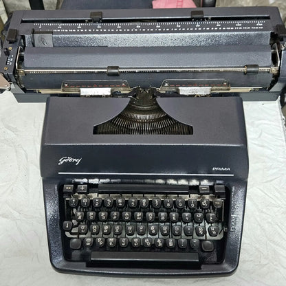 Front view of Godrej Tamil typewriter for sale at RR Typewriter Mart typewriter store