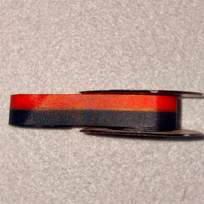 Silk Red & Black Typewriter Ribbon with Universal Spools – 8 Mtrs
