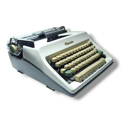 Side view Olympia typewriter portable typing machine, buy typewriter from RR Typewriter Mart