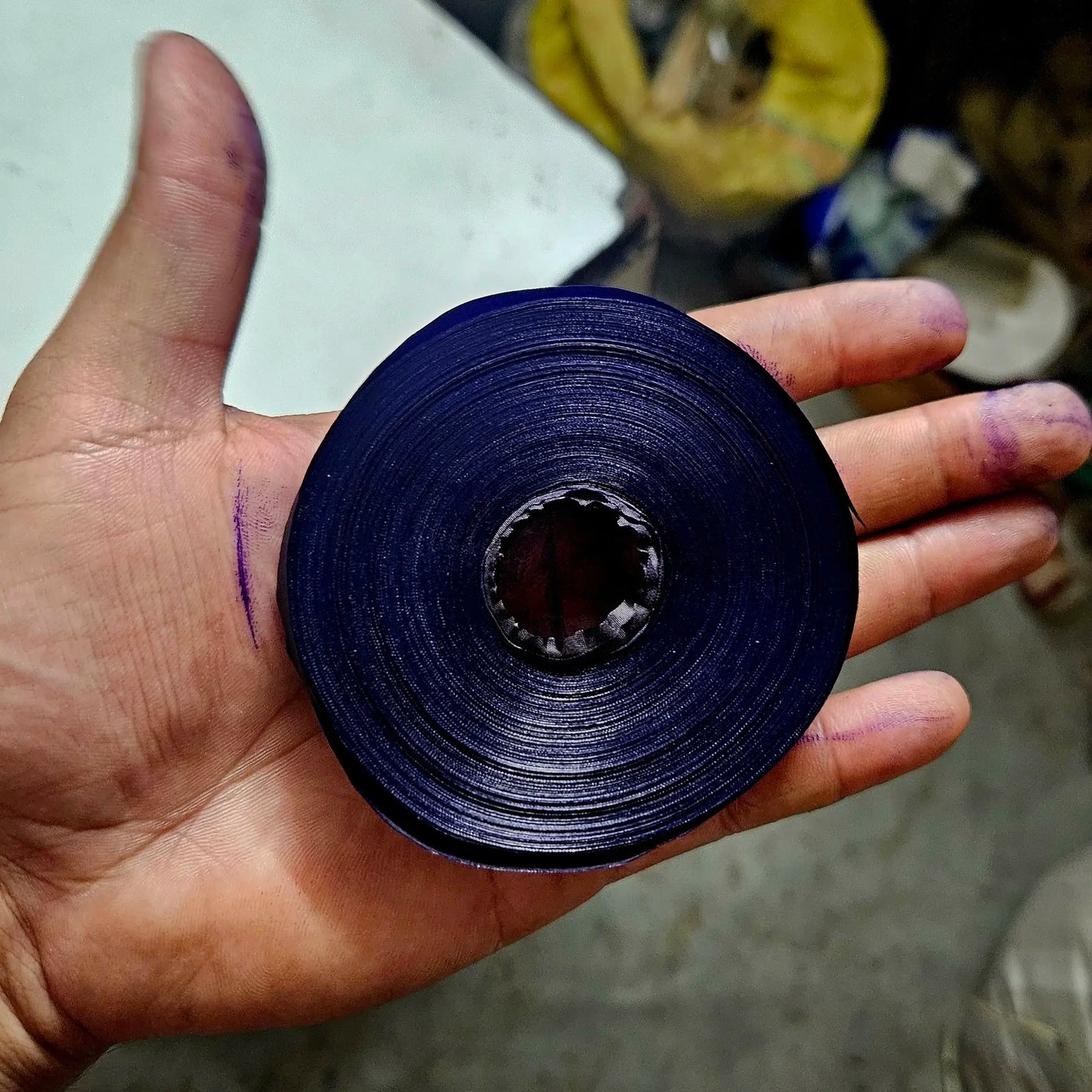 50 meter purple typewriter ribbon roll with continuous no-joint construction for sharp and consistent typing
