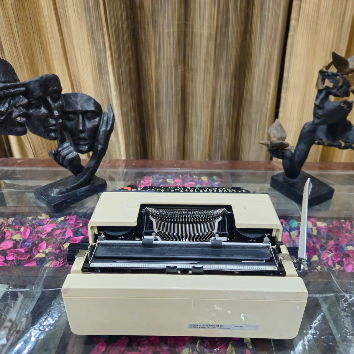 Rare black and yellow typewriter model Citizen X3 for collectors