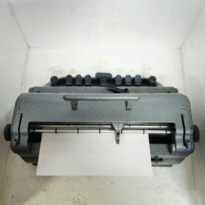 Hind side view of Perkins Braille Typewriter with Metallic design and lifetime reliability | Buy in India.