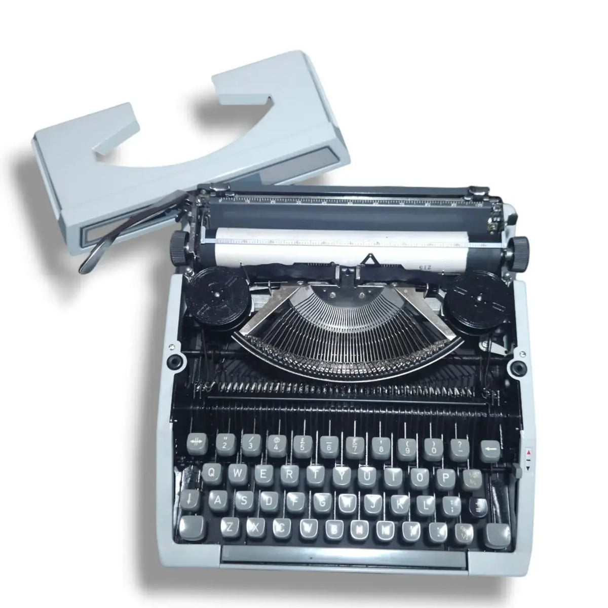 Open body Silver Reed 100 imported typewriter showing mechanism | RR Typewriter Mart India