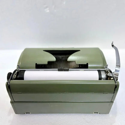 Military Green Remington Typewriter by RR Typewriter Mart - Heavy-Duty Vintage Writing Machine with Ribbons
