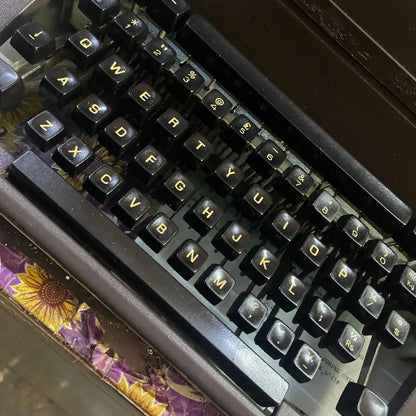 Facit English Typewriter keyboard close-up, English typing machine from RR Typewriter Mart typewriter shop