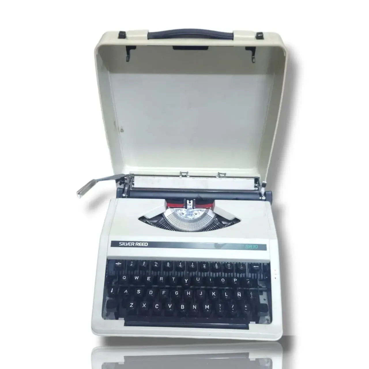 Silver Reed typewriter open carry case portable manual English typing machine by RR Typewriter Mart