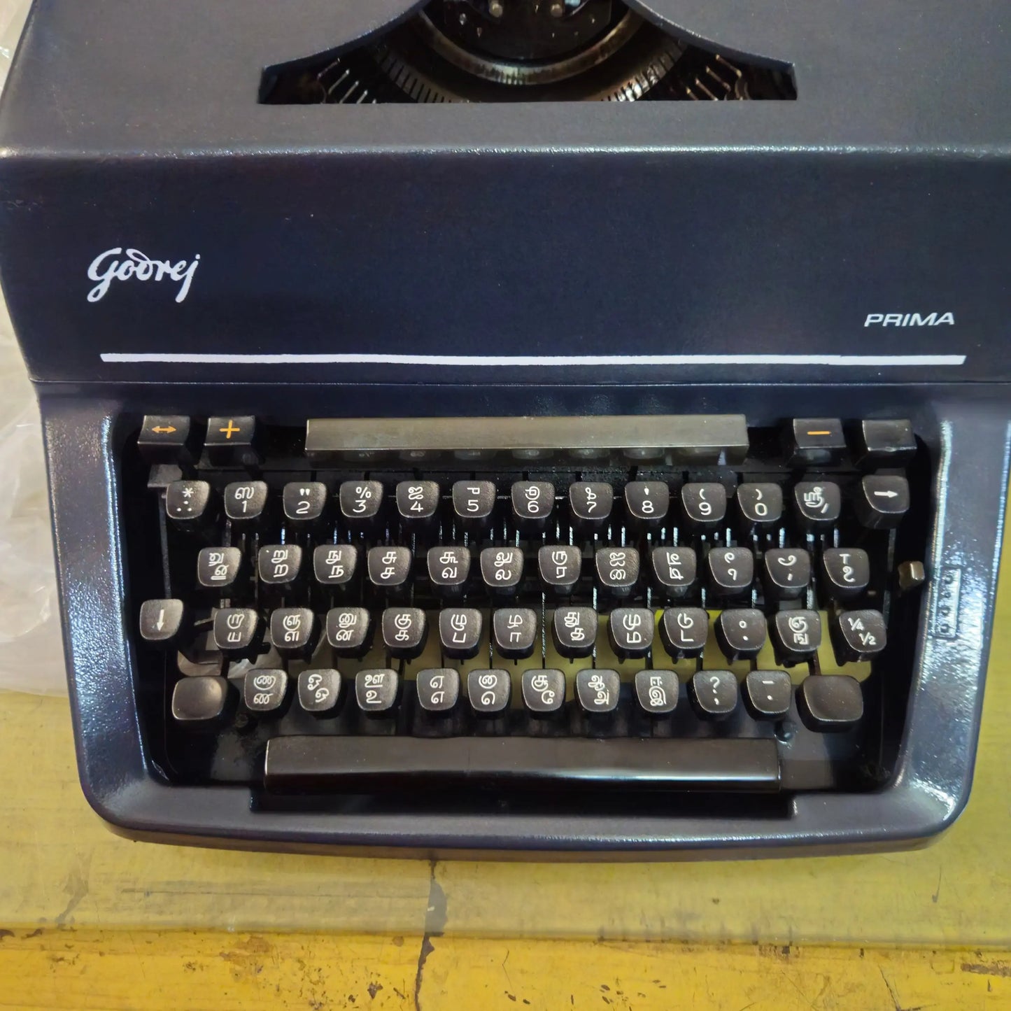 Close view of Godrej Tamil Typing machine keys, Manual Tamil Typewriter by RR Typewriter Mart