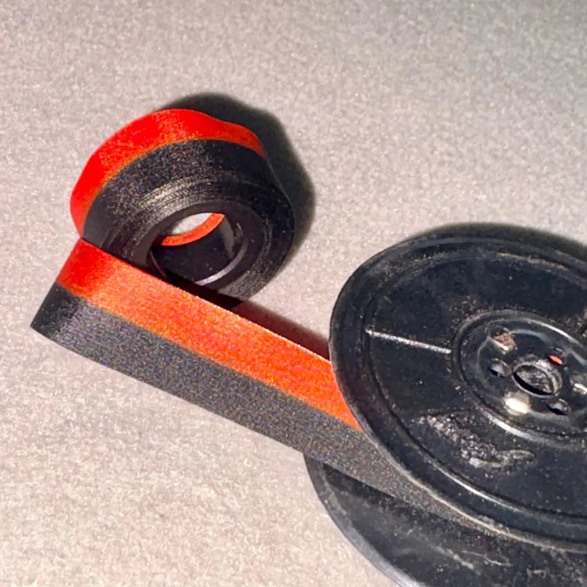 Silk Red & Black Typewriter Ribbon with Universal Spools – 8 Mtrs