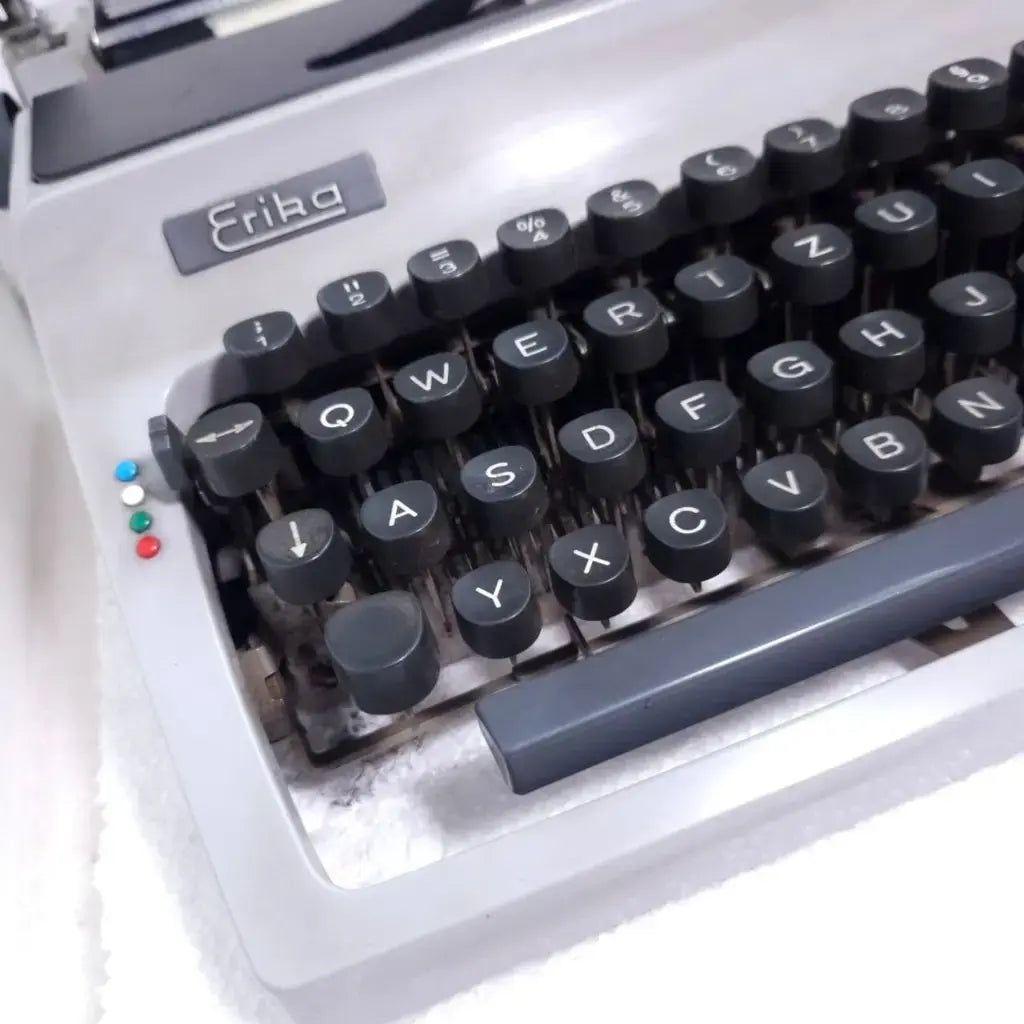 Classic Regal Erika portable writing machine with timeless vintage typewriter aesthetics