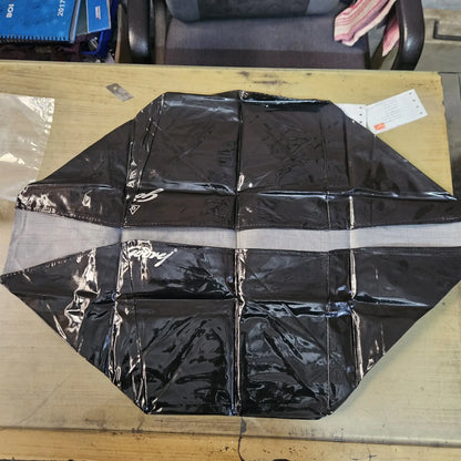 Full-size rexine dust cover unfolded for Godrej Facit and Remington typewriter storage and restoration care