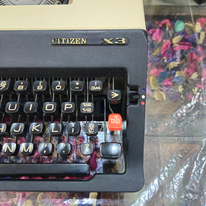 Classic portable typewriter in English layout for writers and students