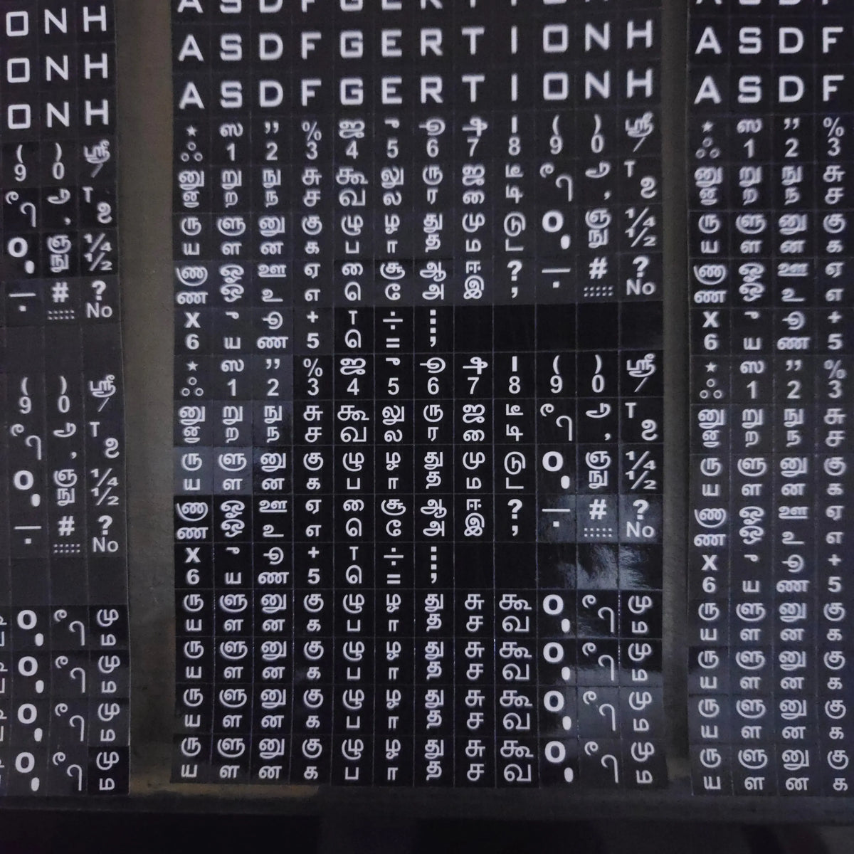 English and Tamil typewriter keytop sticker set for institutes and users – RR Typewriter Mart