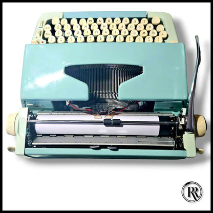 Shop Smith Corona Typewriter in Hue Blue – collectible vintage typewriter for writers, buy online.