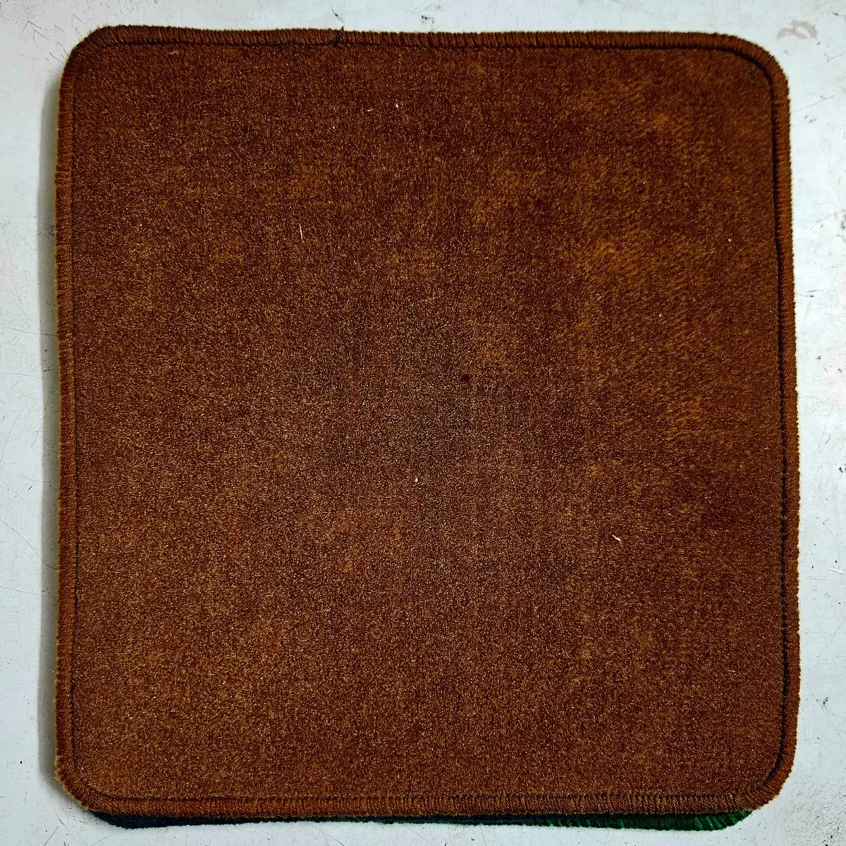 Brown premium table mat for manual typewriter use with reinforced stitching from RR Typewriter Mart