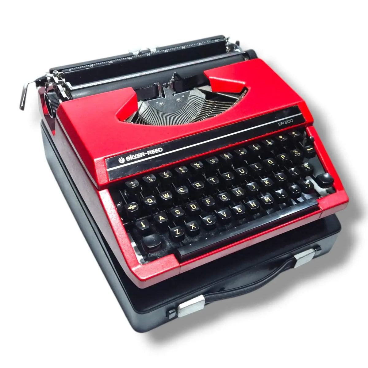 Silver Reed Cherry Red Typewriter