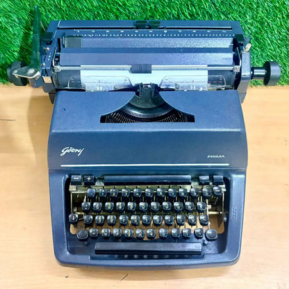 Godrej Prima Punjabi Typewriter with Gurmukhi keyboard, classic Indian typing machine from RR Typewriter Mart