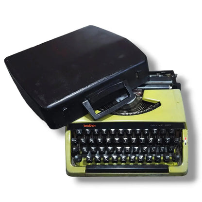 Brother Deluxe 220 Olive Typewriter