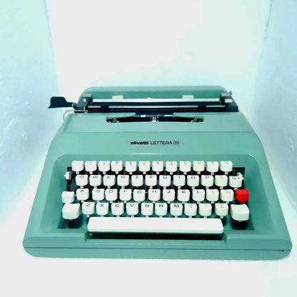Olivetti Lettera 35 British Green Typewriter