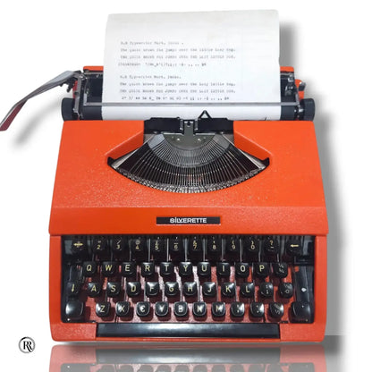 Silver Reed Silverette Cosmic Orange Typewriter