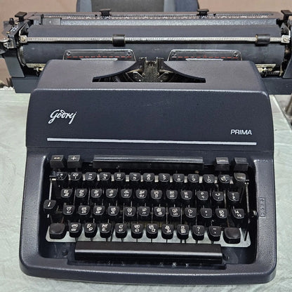 Full grey Godrej manual Tamil typewriter by RR Typewriter Mart with wide carriage