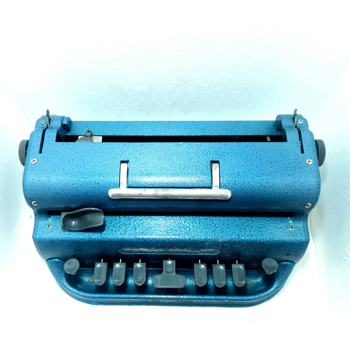 Blue Perkins Braille Manual Typewriter
